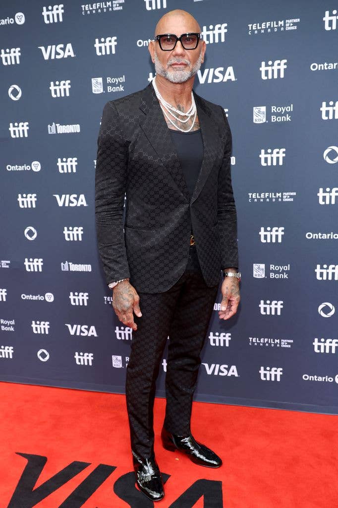 Dave Bautista attends the premiere of "The Last Showgirl" during the 2024 Toronto International Film Festival at Princess of Wales Theatre on September 06, 2024 in Toronto, Ontario.  (Photo by Kayla Oaddams/Getty Images)