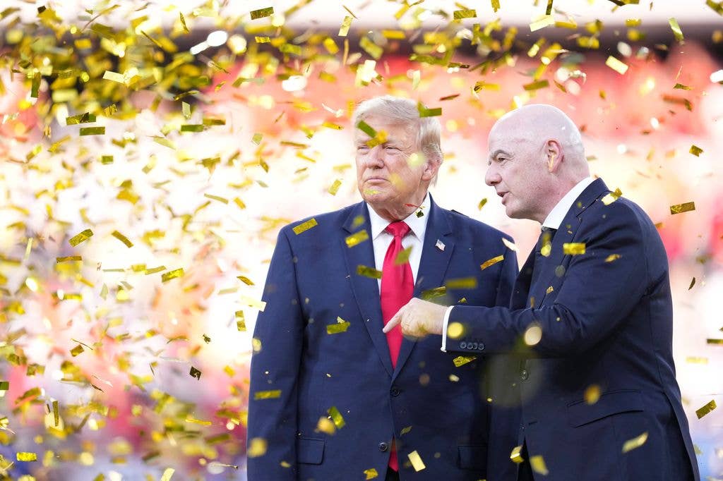 Donald chats with Infantino