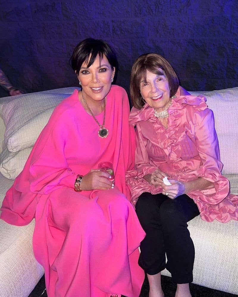 Kris Jenner poses for a photo with her mother Mary Jo "MJ" Shannon, shared on Instagram