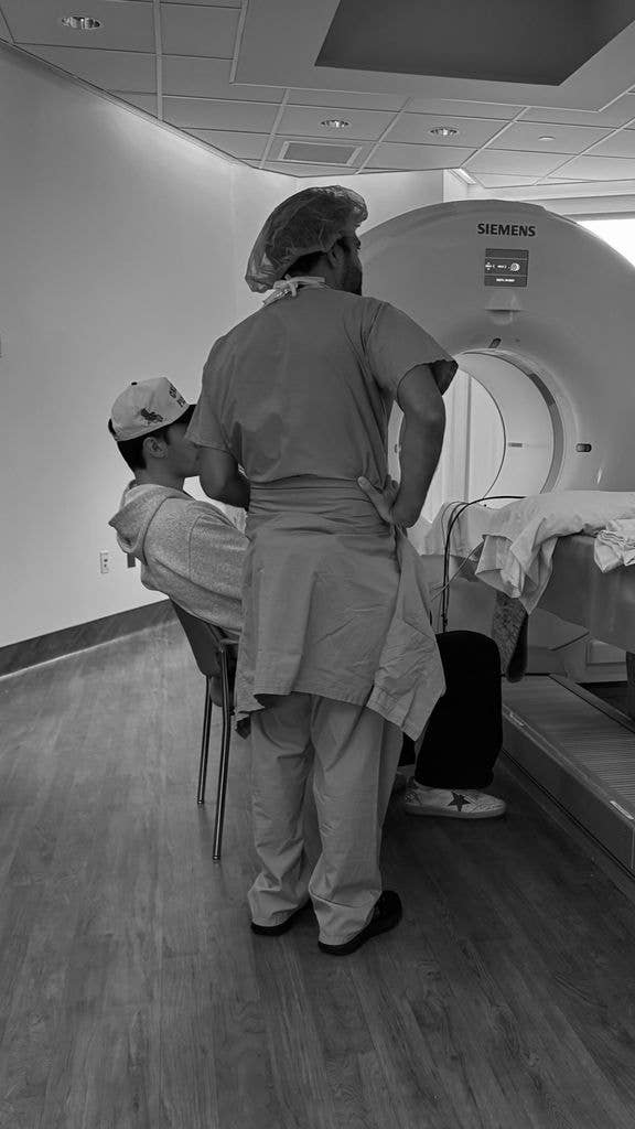 Nara Smith shares a photo from a hospital while her daughter Whimsy is getting screened for cancer on Instagram