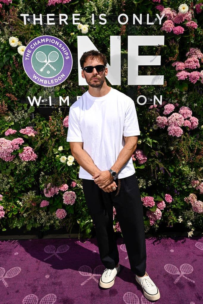 Sam Claflin in the Arrivals Hub at The Championships 