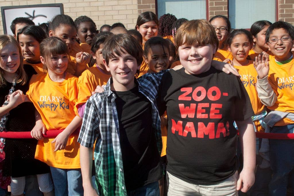 Zachary Gordon and Robert Capron at the premiere of "Diary Of A Wimpy Kid" in 2010