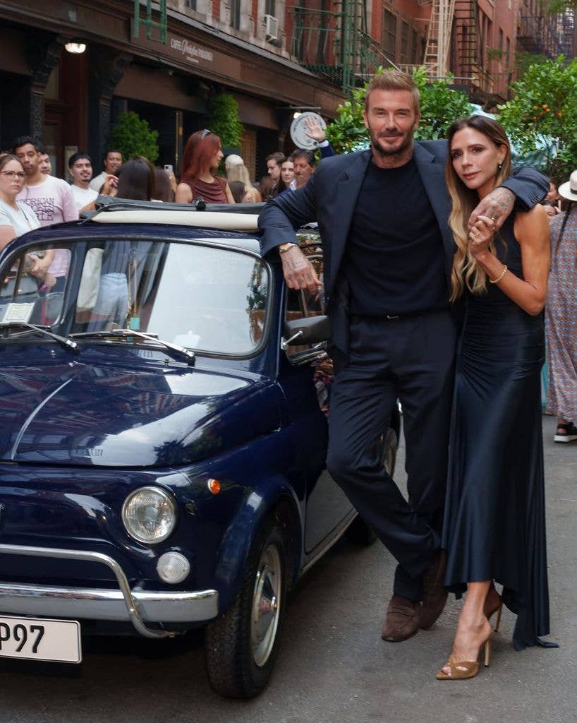 David was also on hand to show support for Victoria