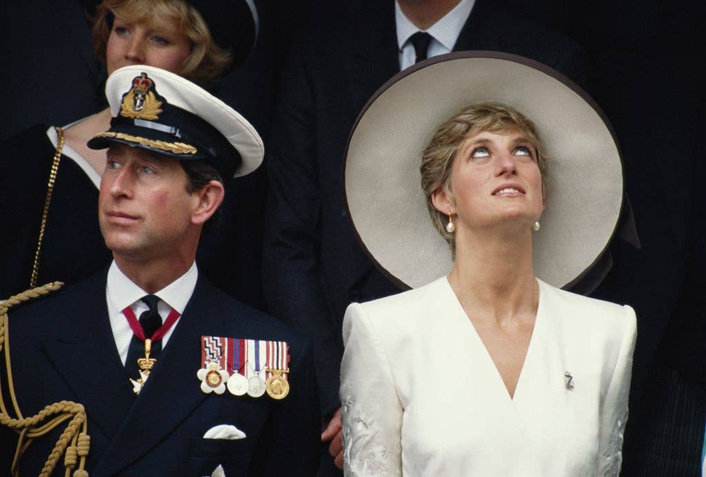 The Prince and Princess of Wales attending a Gulf War Victory parade in the city of London, June 1991