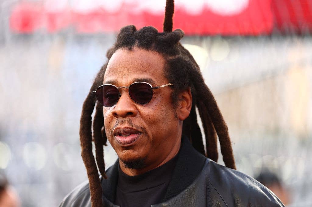 Jay-Z looks on in the Paddock prior to the F1 Grand Prix of Las Vegas at Las Vegas Strip Circuit on November 22, 2025 in Las Vegas, Nevada