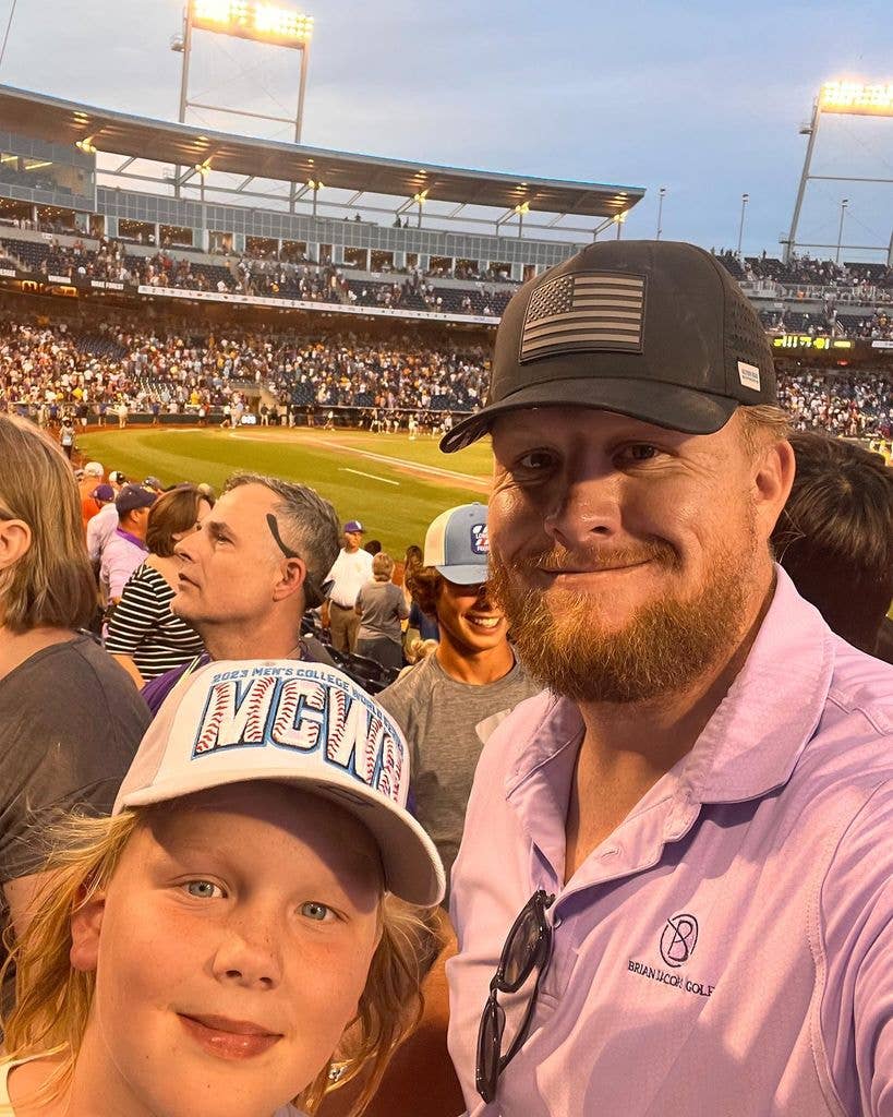 Jordan Devey takes a selfie with son Cash