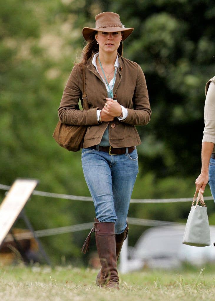 Kate Middleton attends the Festival of British Eventing at Gatcombe Park in 2005