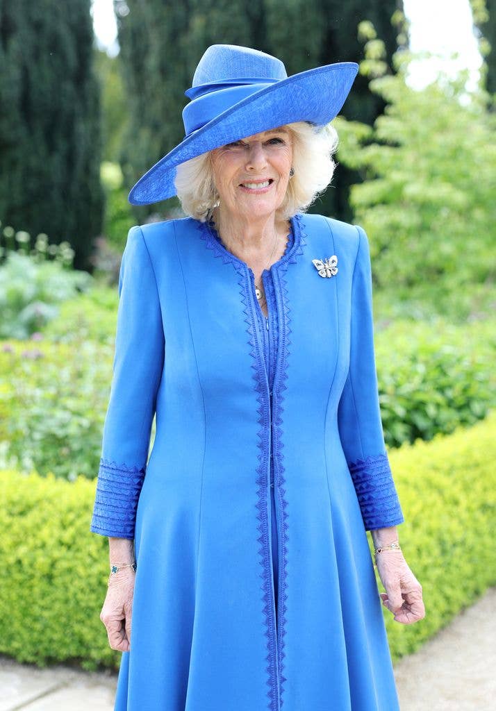 Queen Camilla at a Garden Party at Hillsborough Castle in Northern Ireland