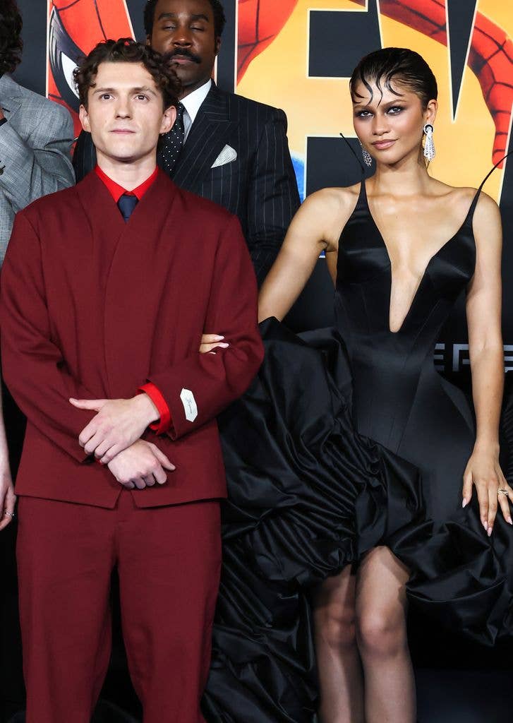 (L-R) Tom Holland and Zendaya