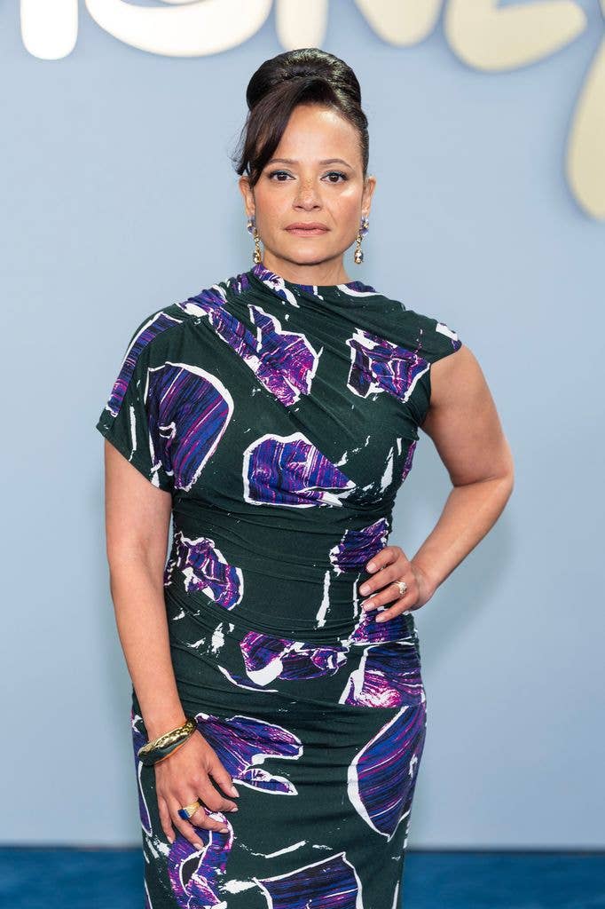 Judy Reyes in a floral dress