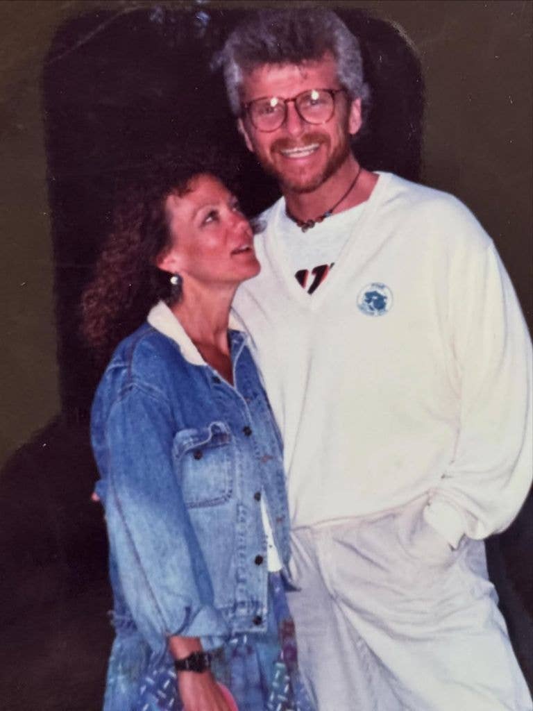 Kaitlin Olson's parents posing for a photo, shared via Instagram