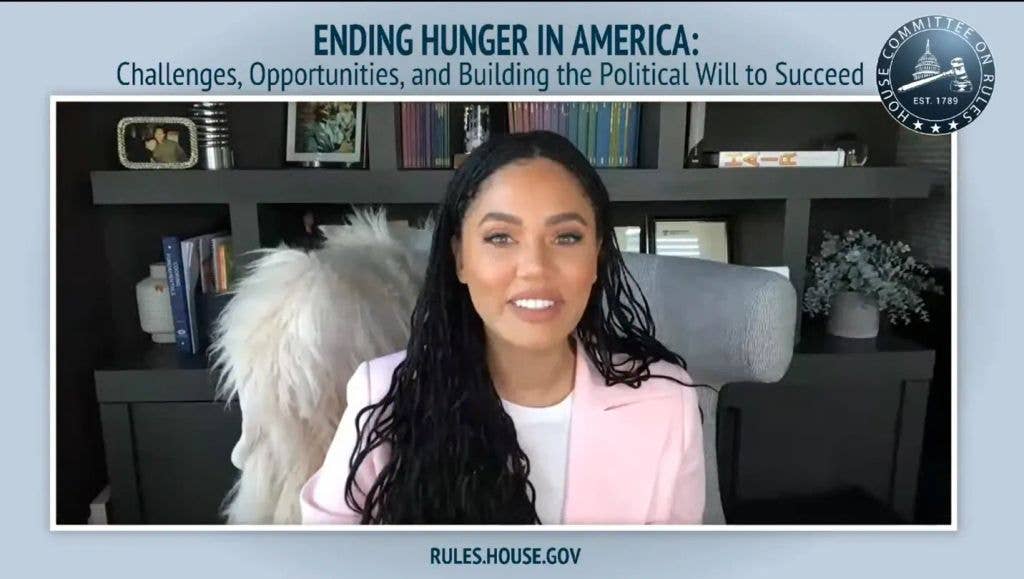 Ayesha Curry speaks virtually in front of the US House Committee of Rules
