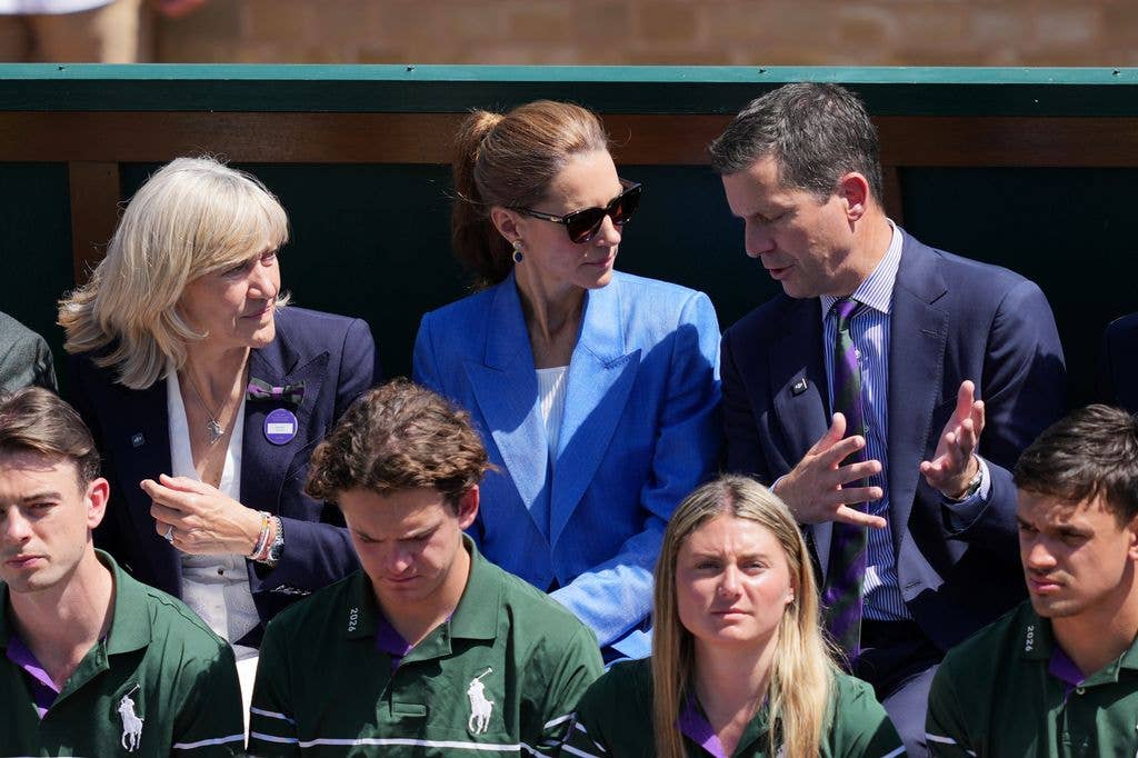 The Princess was speaking to All England Lawn Tennis Club chair Debbie Jevans and Tim Henman