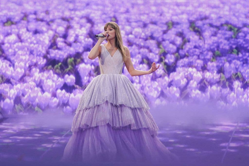 Taylor Swift performs onstage during "Taylor Swift | The Eras Tour" at Olympiastadion on July 27, 2024 in Munich, Germany.