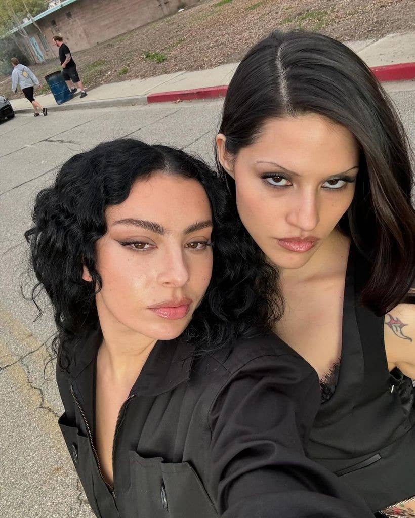 Charli XCX and Gabbriette posing for a selfie
