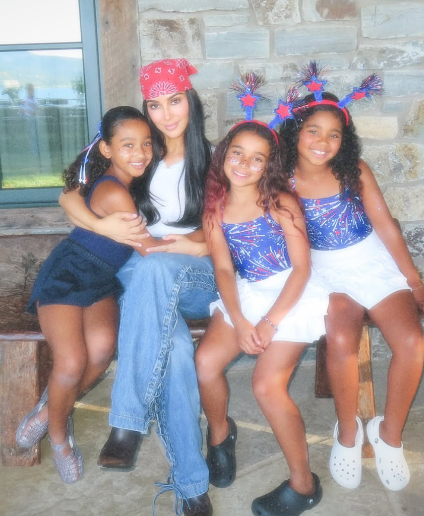 Kim with her nieces