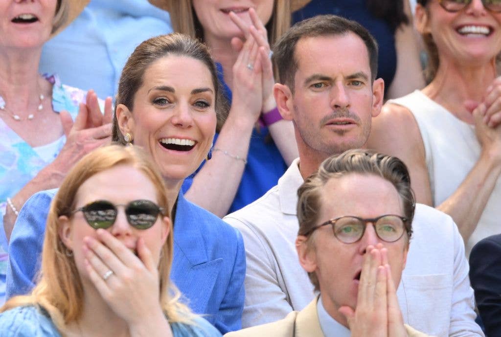 Kate Middleton watching tennis with Andy Murray