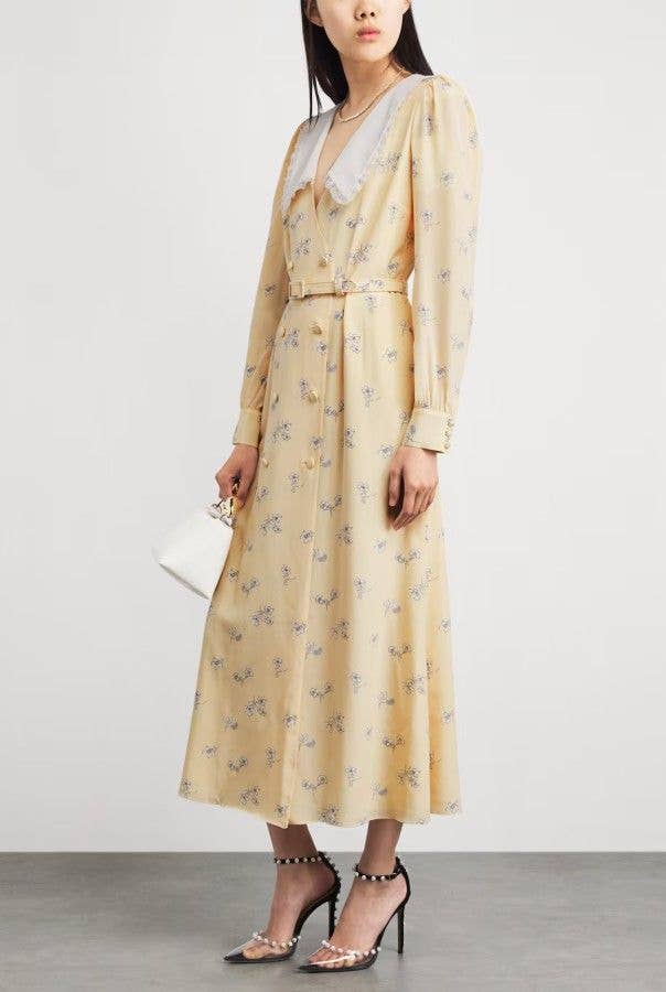 Natasha wore this stunning dress by Alessandra Rich