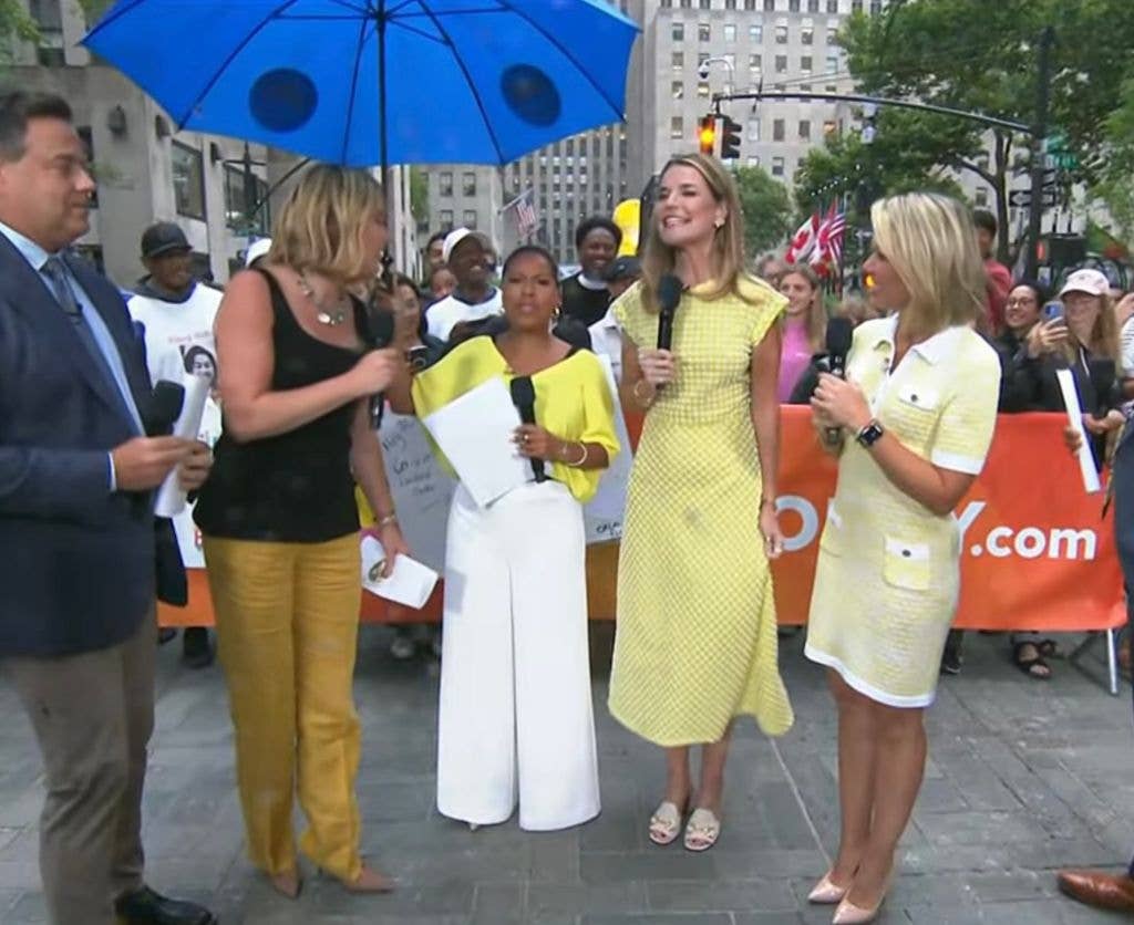 Savannah Guthrie changed into a yellow dress during the middle of the Today Show