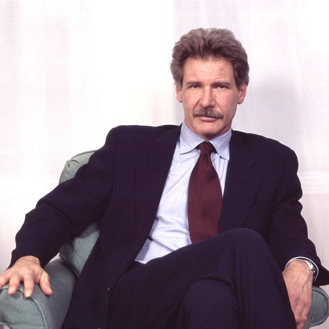 Portrait of American actor Harrison Ford at the Essex House, New York, New York, November 20, 1995. He was there during a press junket for his film 'Sabrina' 