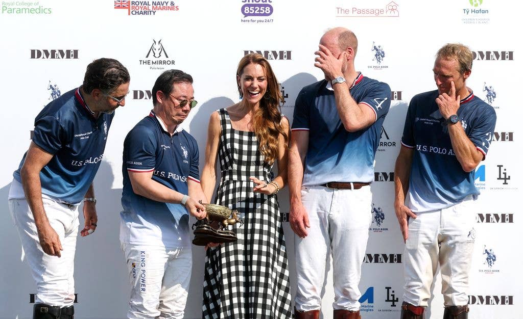 Prince William, Prince of Wales and Catherine, Princess of Wales attend the DMMI Royal Charity Polo Cup 2026 on July 10, 2026 in Windsor, England. (Photo by Chris Jackson/Getty Images for DMMI Royal Charity Polo Cup)