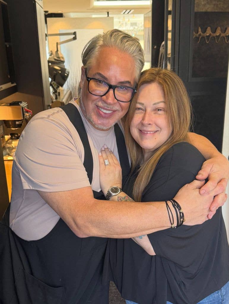 Carnie Wilson with her hairdresser from Syndicate Salon