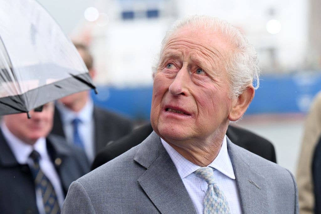 King Charles III takes part in a celebration of Fleadh Cheoil na hÃireann, which will be held in the city for the first time in August, at Thompson Dock on May 19, 2026 in Belfast, Northern Ireland