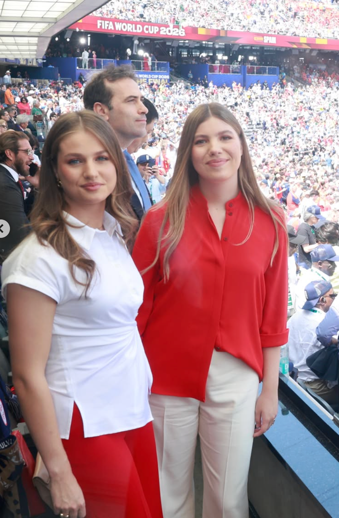 Princess Leonor and Infanta SofĂa of the Spanish Royal family attend the FIFA 2026 World Cup Final