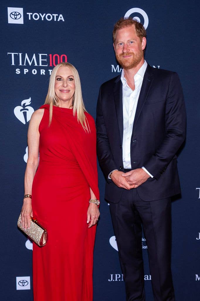 Jessica Sibley (L) and Prince Harry