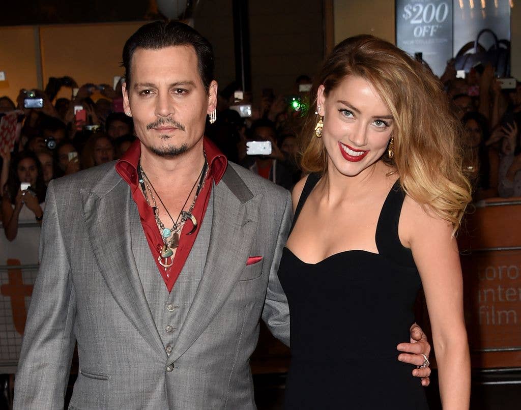 Amber and Johnny in happier times, 2015