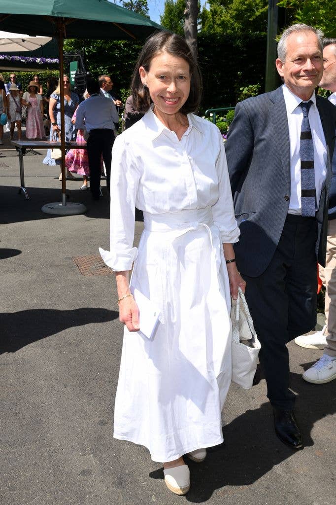 Lady Sarah Chatto and Daniel Chatto attend day nine of Wimbledon
