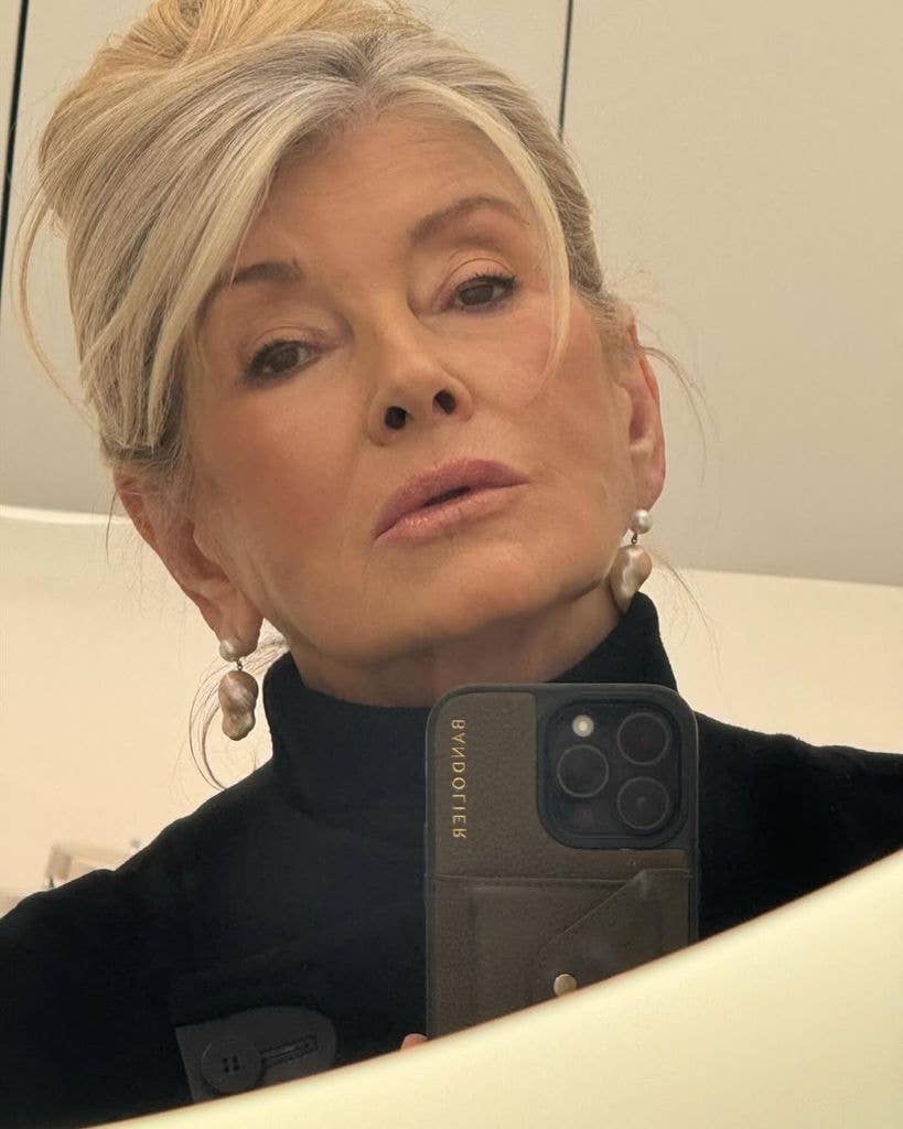 martha stewart taking a mirror selfie