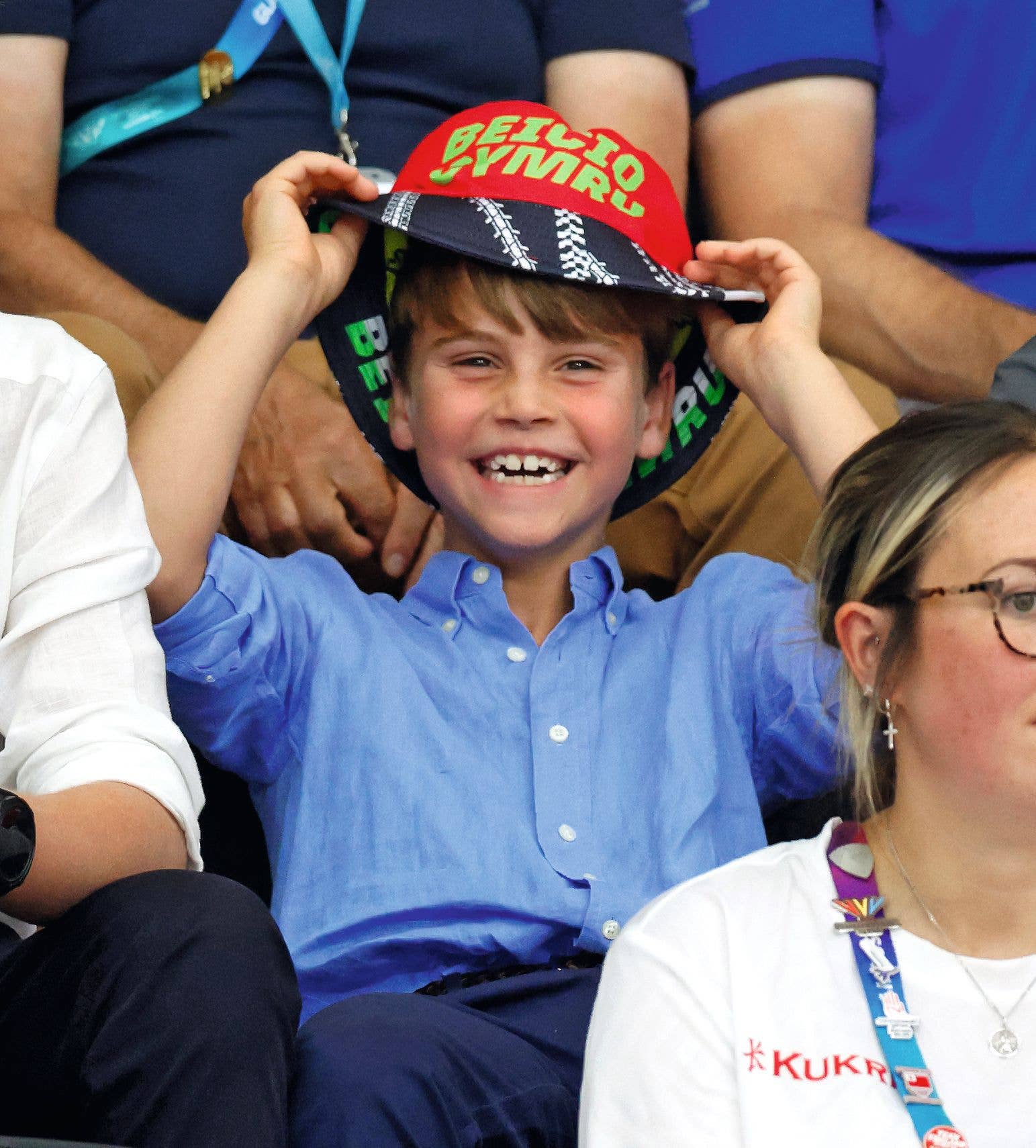 Louis provided the entertainment in a colourful hat 