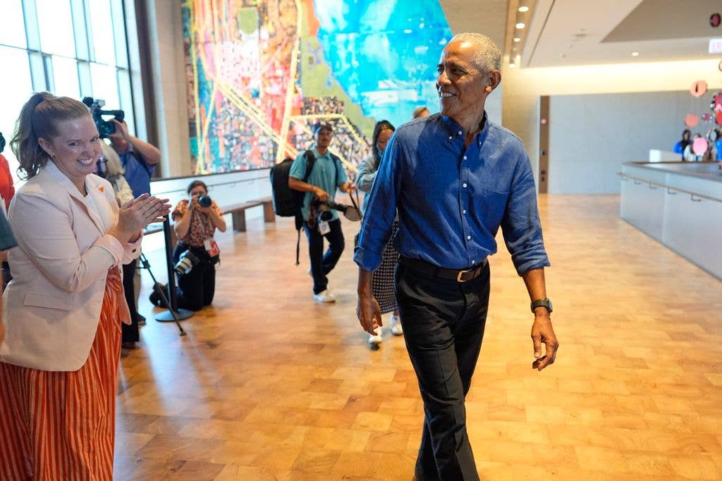 Barack obama walking