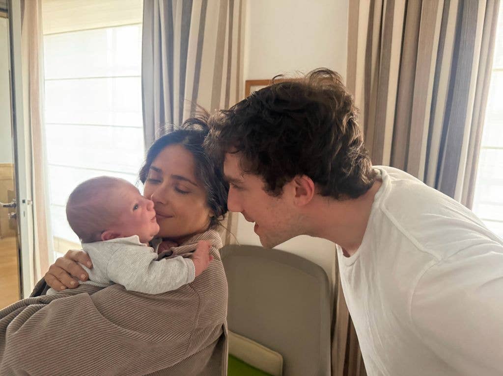salma hayek francois jr baby