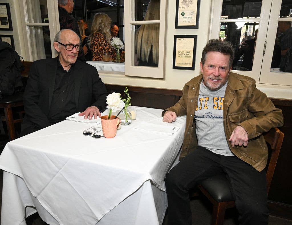 Christopher Lloyd and Michael J. Fox at Lucky's Montecito 25th Anniversary 