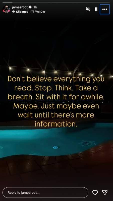 Nighttime pool scene with motivational text overlay. No celebrities detected.