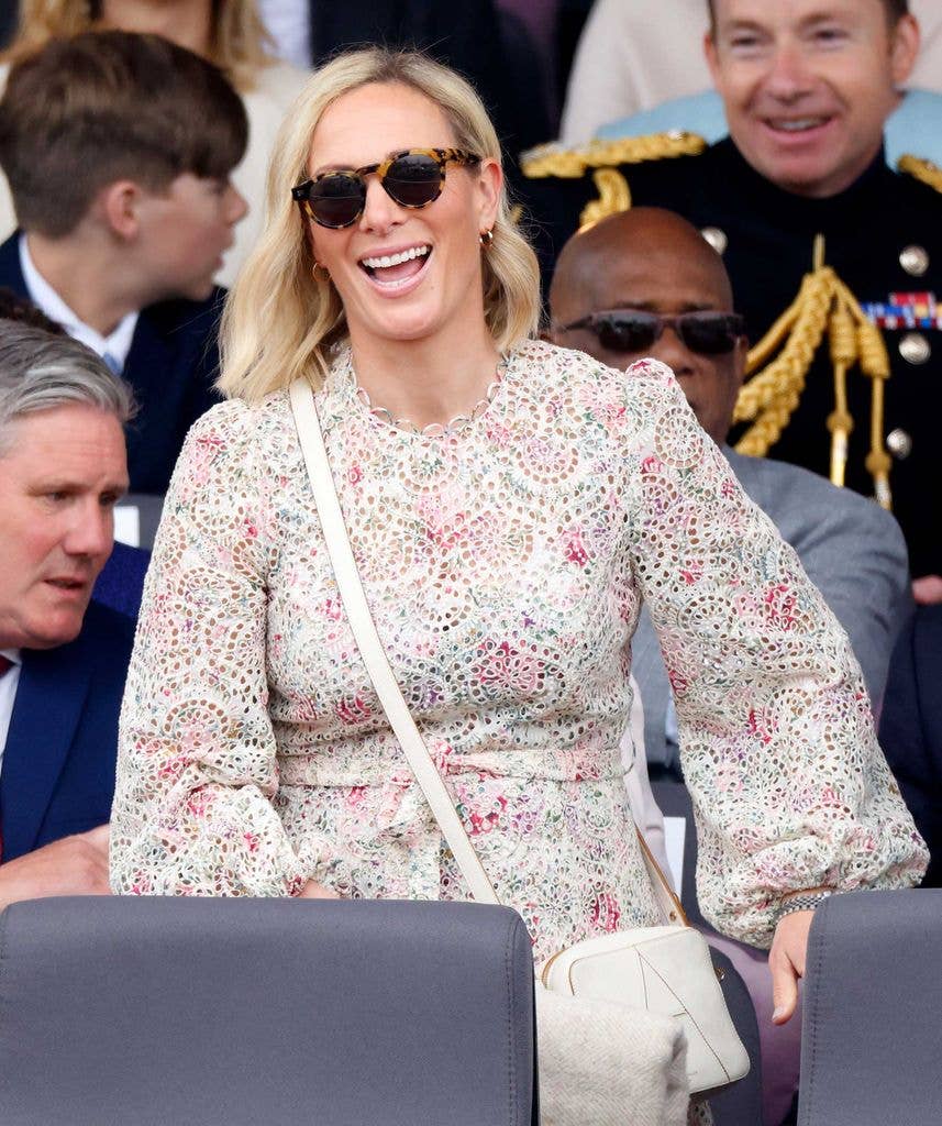 Zara Tindall at the Platinum Pageant on The Mall