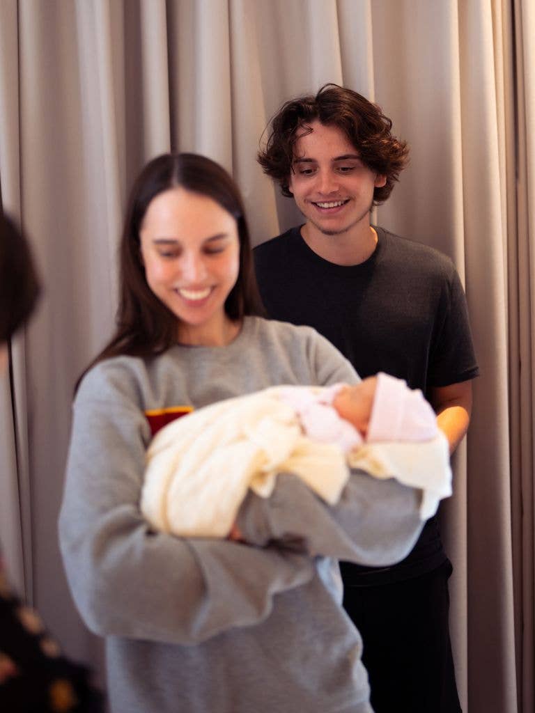 Princess Salma and Prince Hashem were also excited to meet their nieces