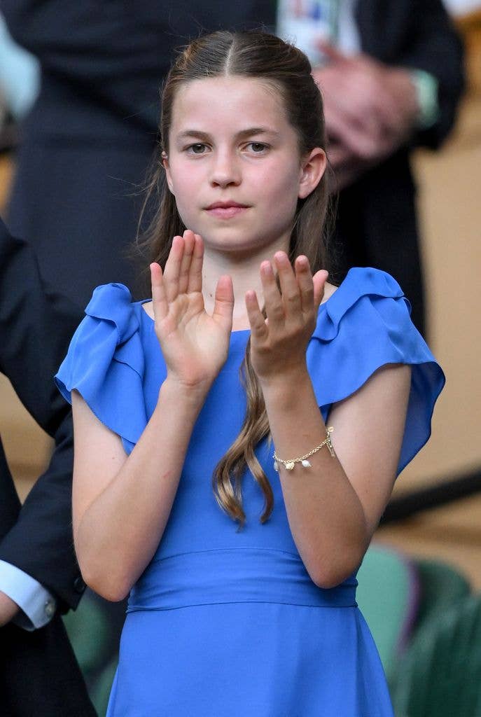 Charlotte wore a new bracelet for the match