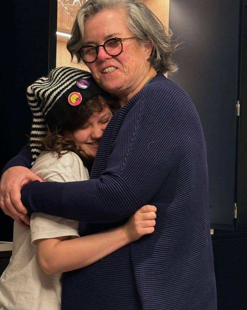 Rosie O'Donnell and her child Clay, shared via Instagram