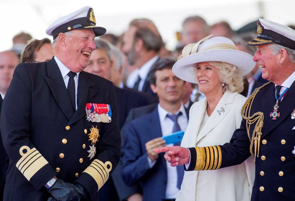 King Harold of Norway with King Charles and Queen Camilla