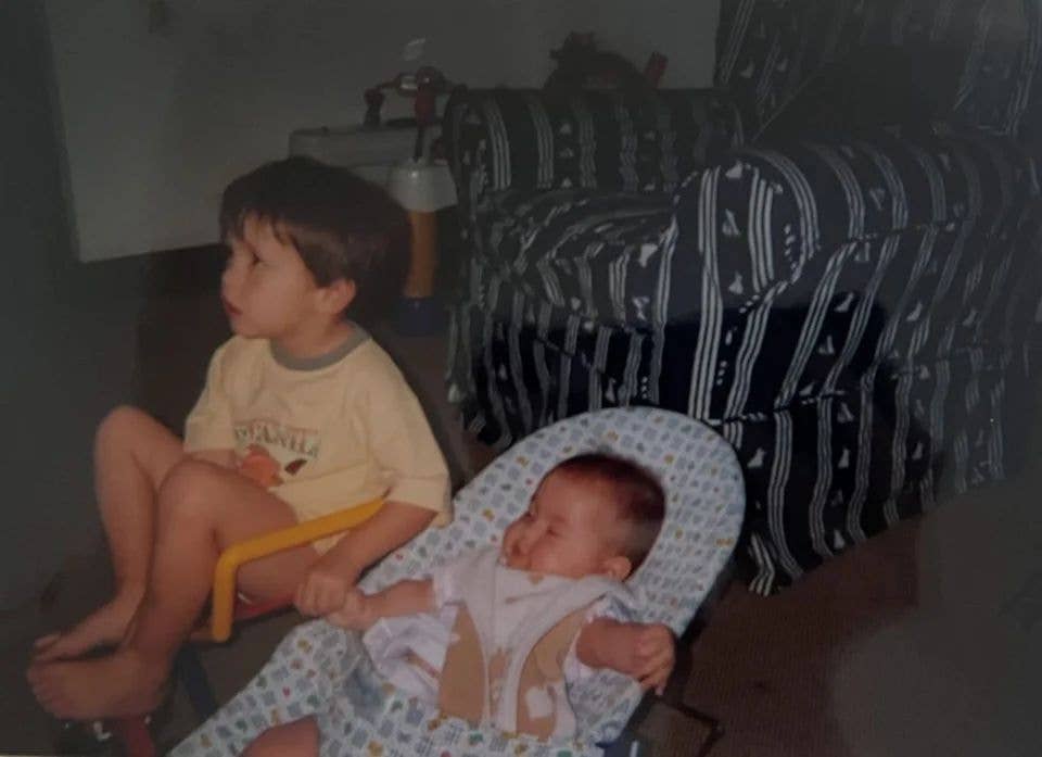 Carys and Dylan as youngsters