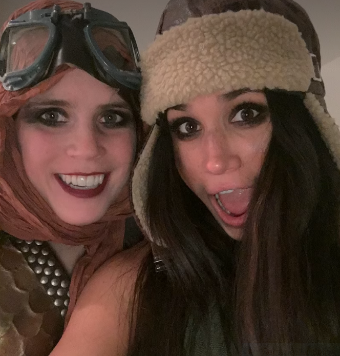 Princess Eugenie and Meghan Markle take a selfie on Halloween 2016