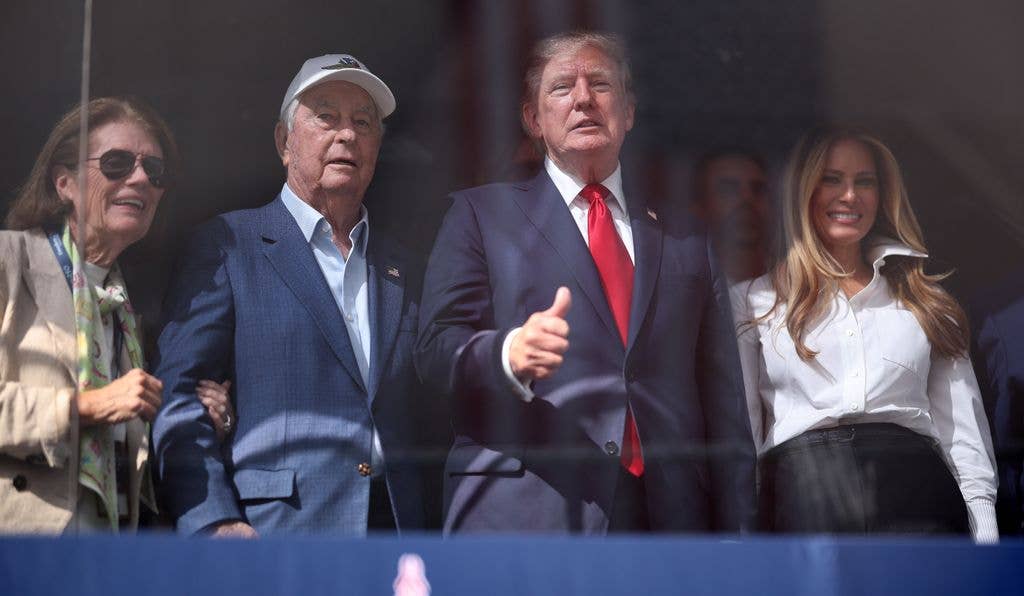 Donald and Melania trump freedom 250 race