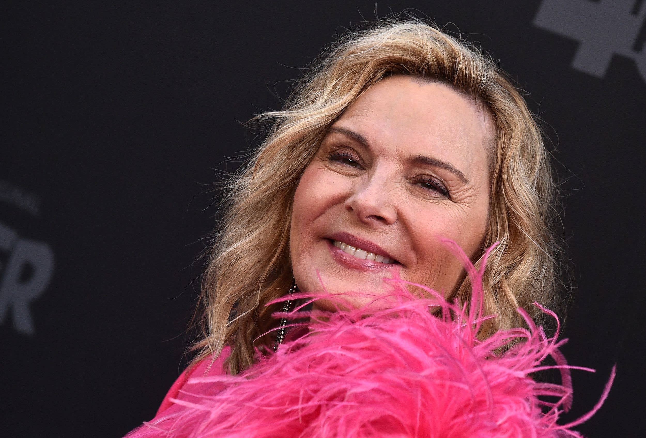 Canadian actress Kim Cattrall attends "Queer as Folk" premiere at Outfest at Ace Hotel in Los Angeles, California, on June 3, 2022.