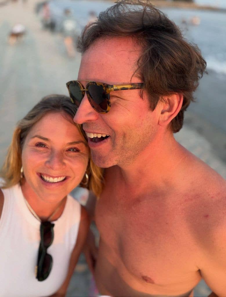 Photo shared by Jenna Bush Hager August 2026 with her husband Henry Hager on her family's compound in Kennebunkport, Maine