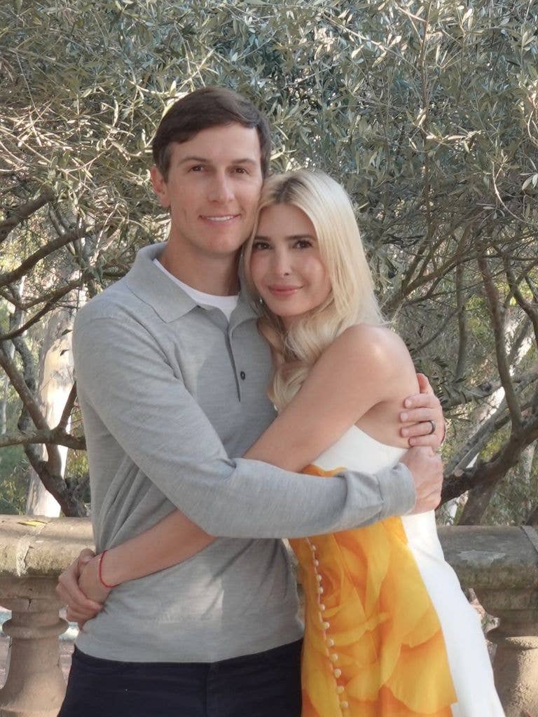 ivanka trump jared kusher hugging