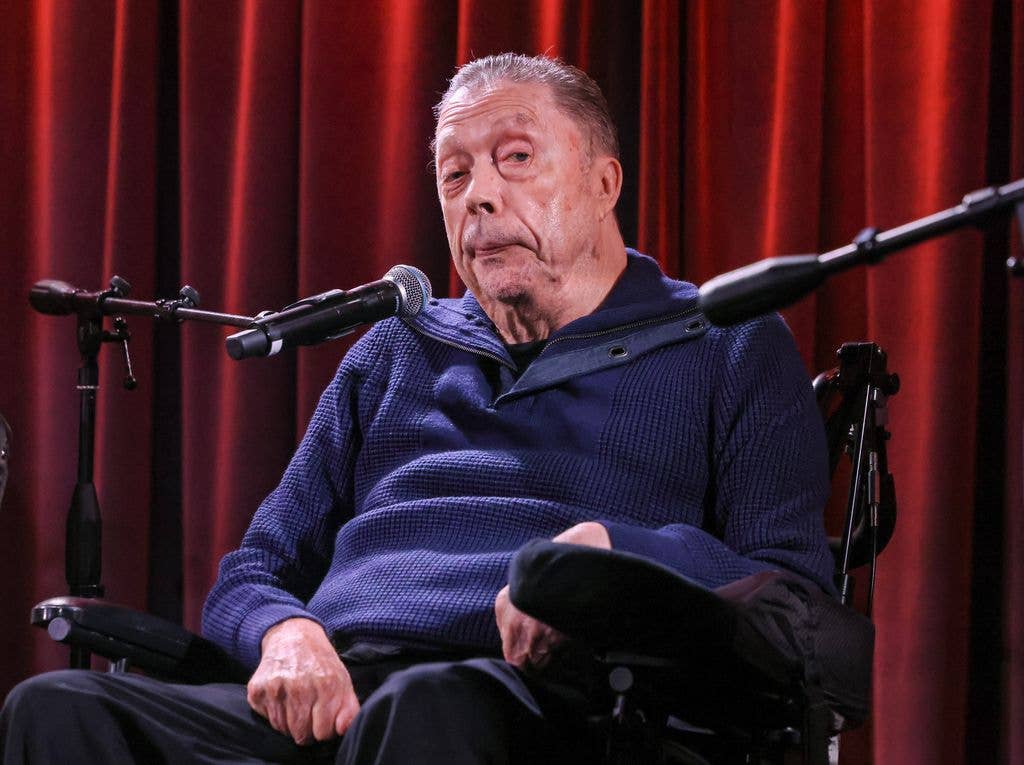 Tim Curry speaks during The Grammy Museum celebration of the music for "The Rocky Horror Picture Show" at GRAMMY Museum L.A. Live on October 15, 2025 in Los Angeles, California. (Photo by Rodin Eckenroth/Getty Images)