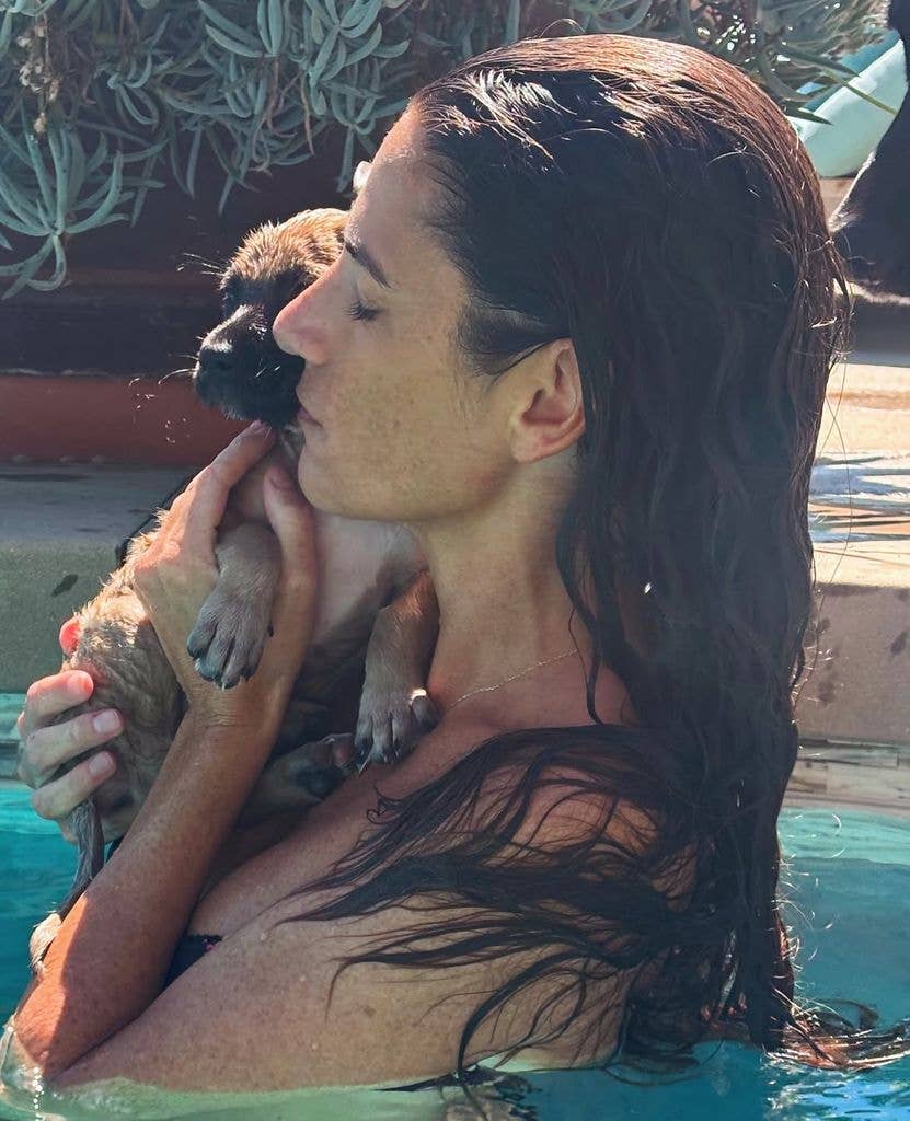 Ines enjoys a swim
